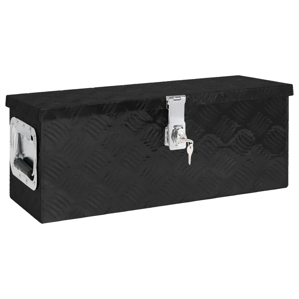 Storage Box Black 60x23.5x23 cm Aluminium 152249