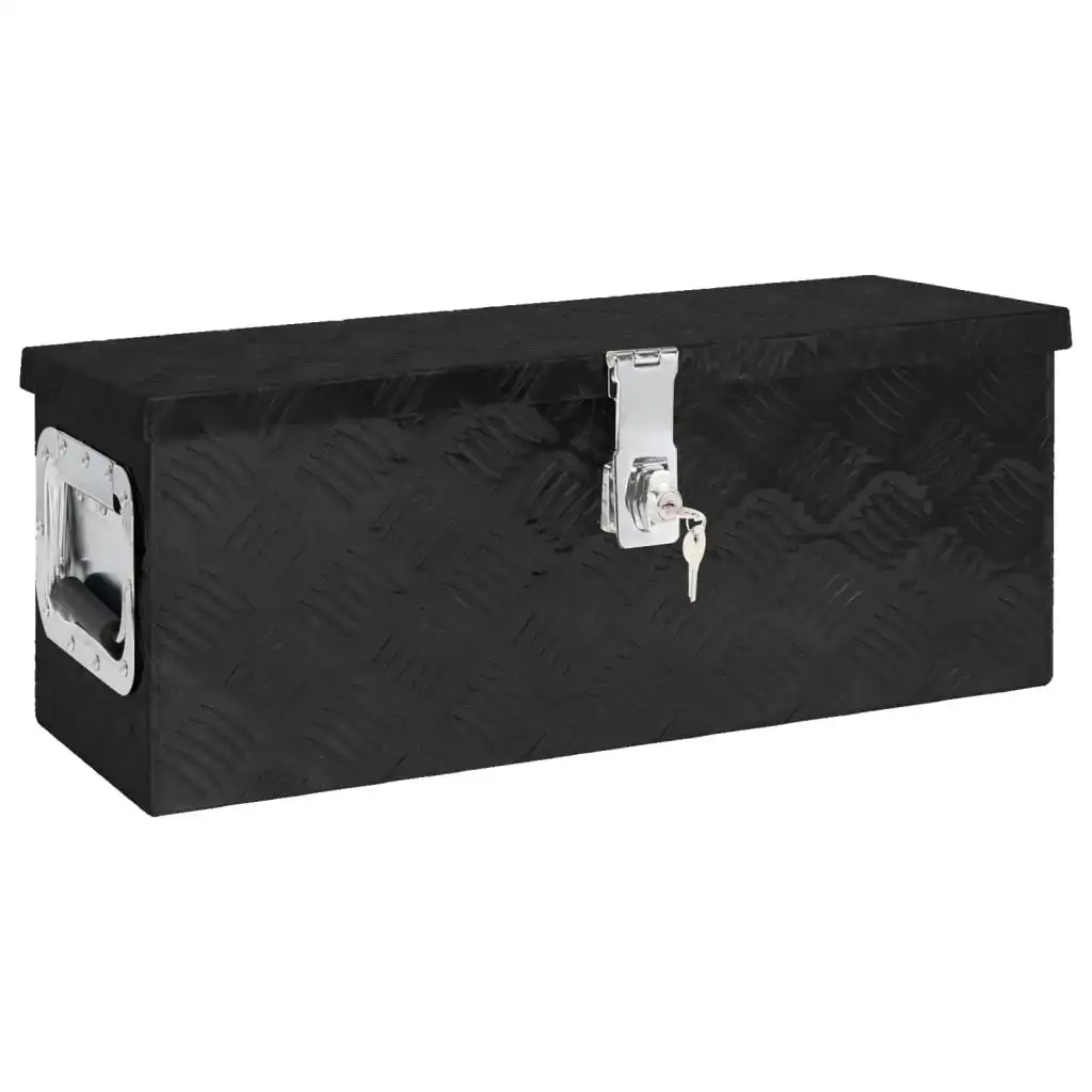 Storage Box Black 60x23.5x23 cm Aluminium 152249