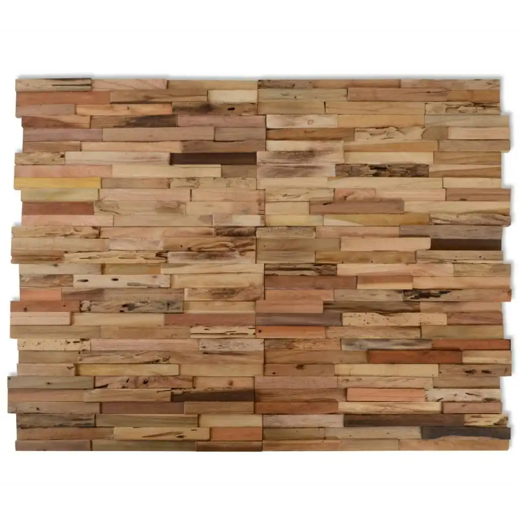 Wall Cladding Panels 10 pcs 1.03 mÂ² Recycled Teak Wood 326170