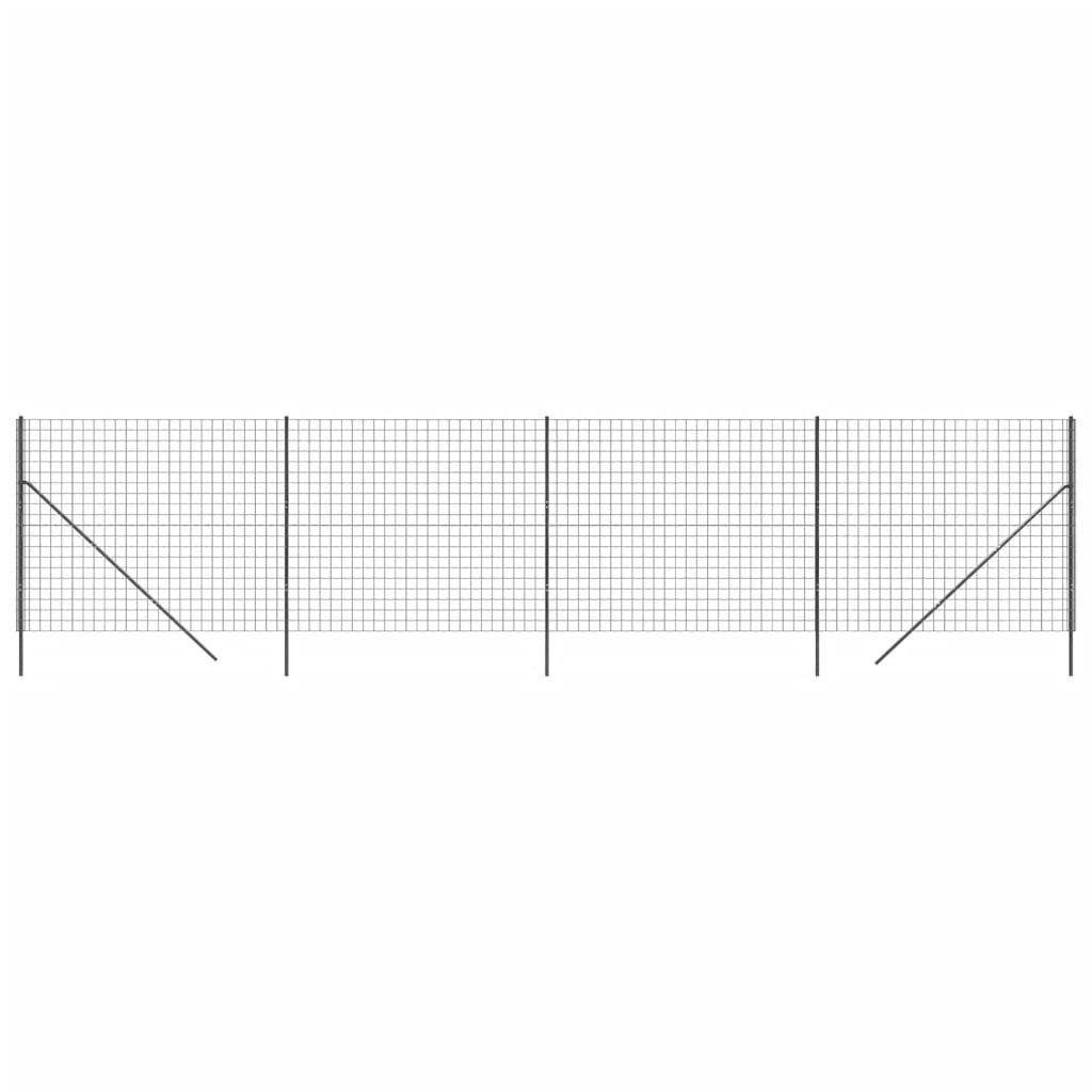 Wire Mesh Fence Anthracite 1.8x10 m Galvanised Steel 154229