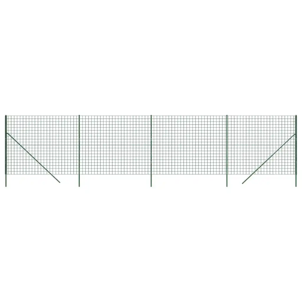 Wire Mesh Fence Green 1.4x10 m Galvanised Steel 154083