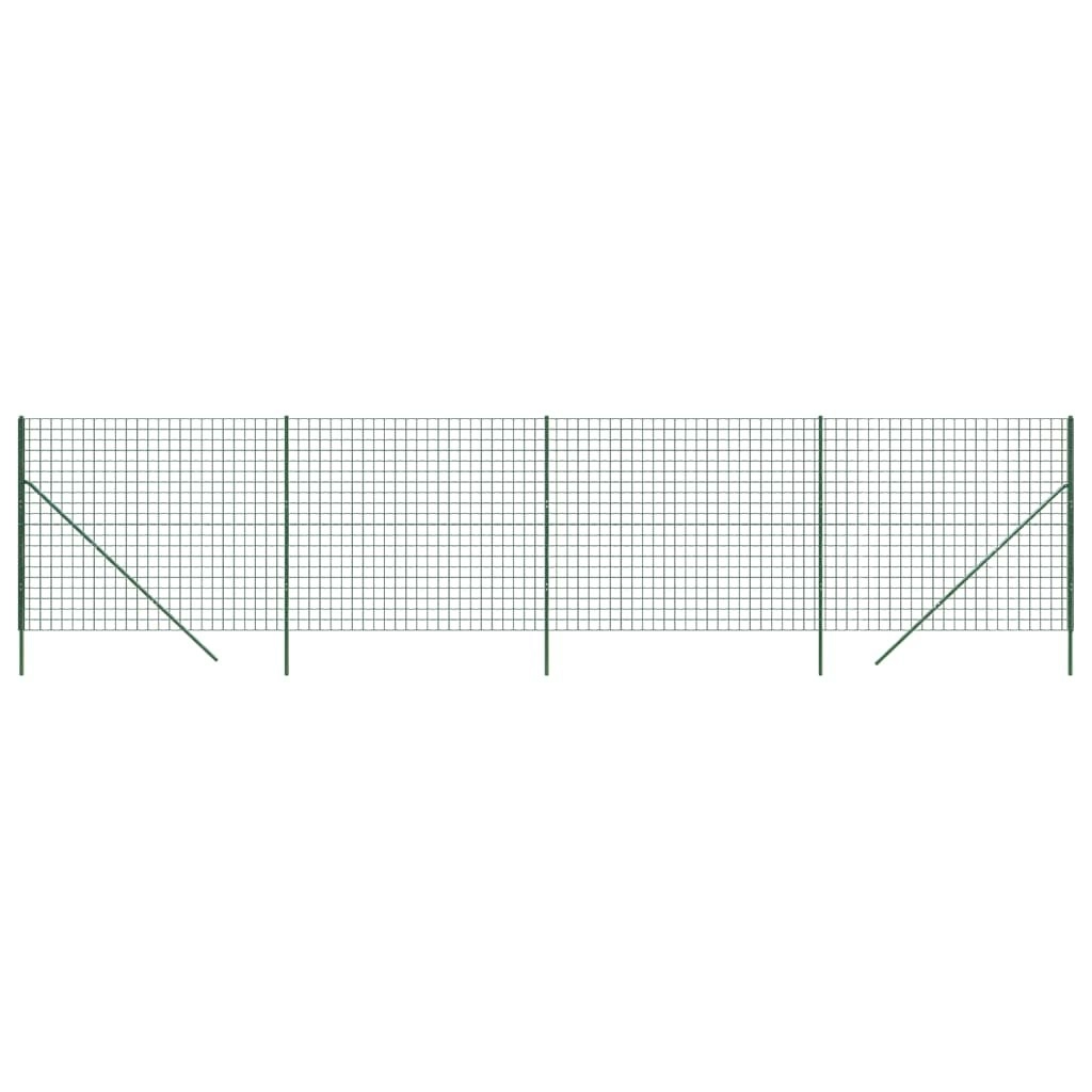 Wire Mesh Fence Green 1.4x10 m Galvanised Steel 154083