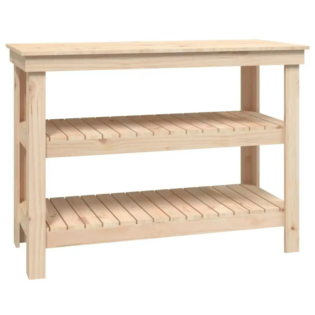 Work Bench 110.5x50x80 cm Solid Wood Pine 823644