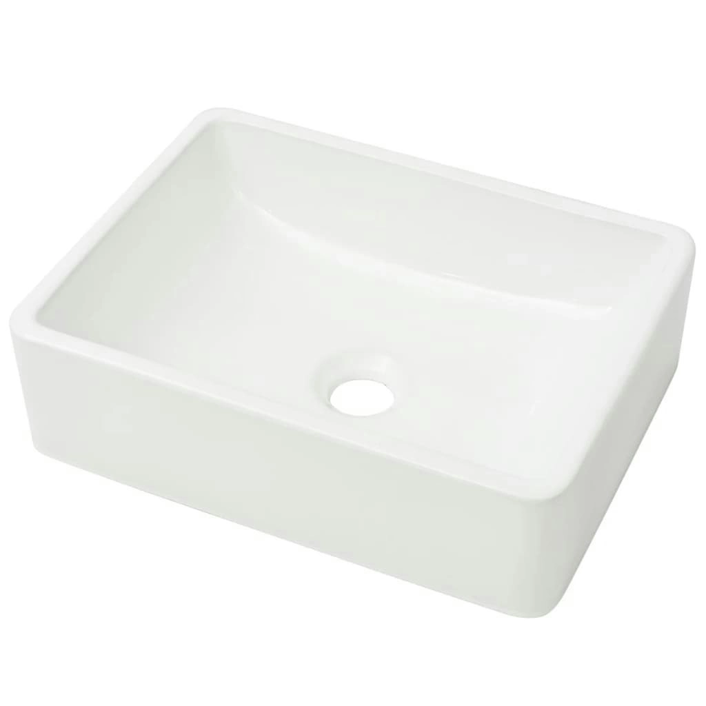 Basin Ceramic White 41x30x12 cm 142339