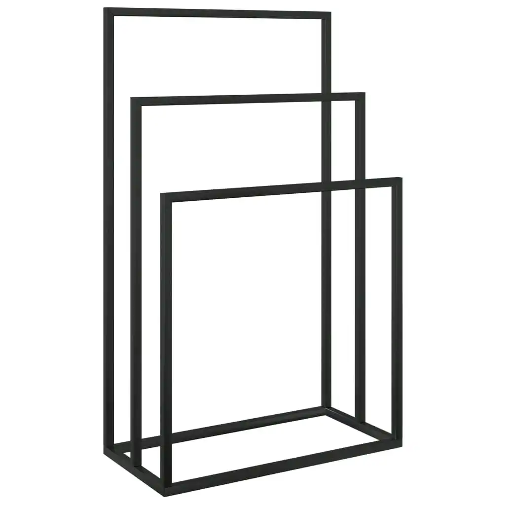 Freestanding Towel Rack Black 48x24x79 cm Iron 343090