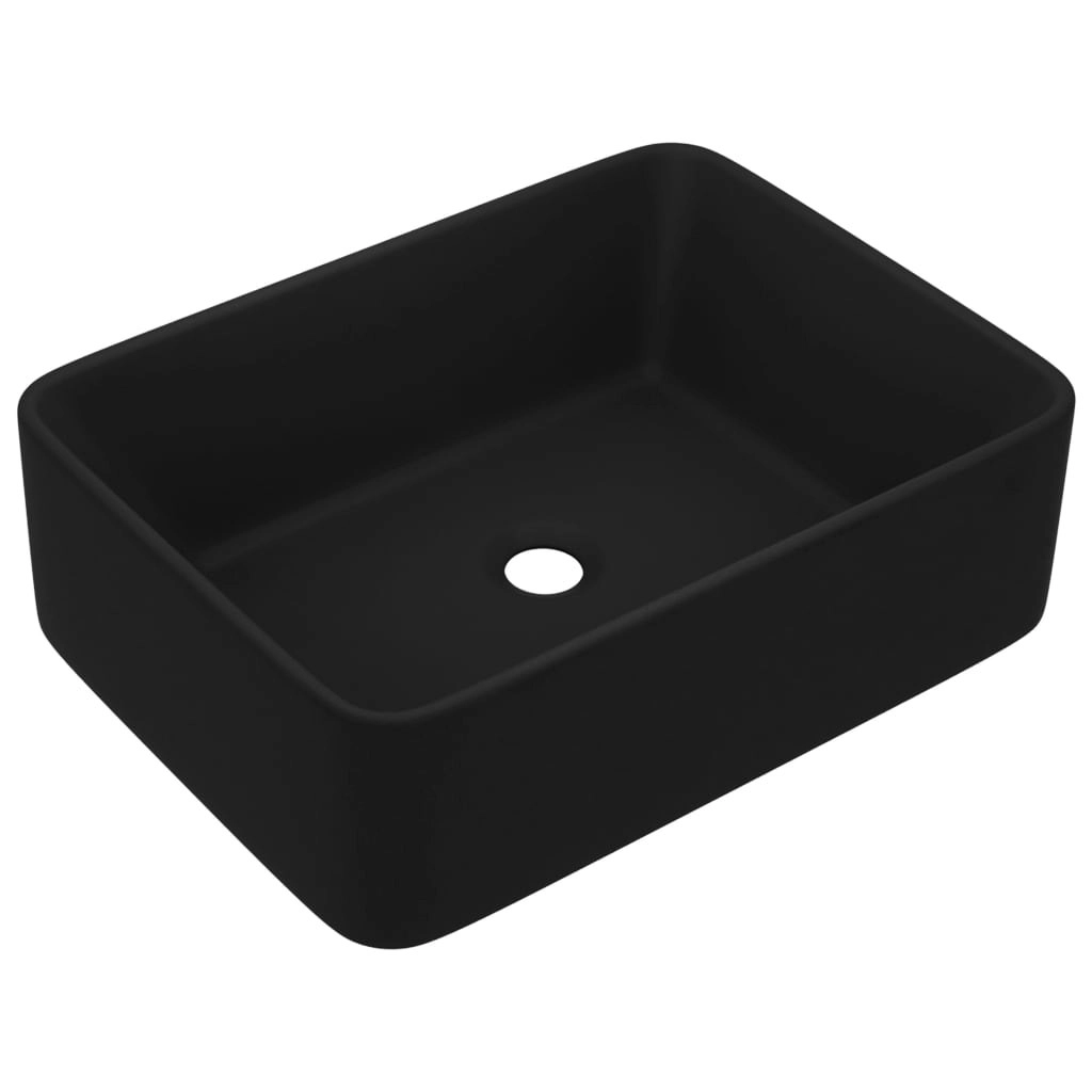 Luxury Wash Basin Matt Black 41x30x12 cm Ceramic 147052