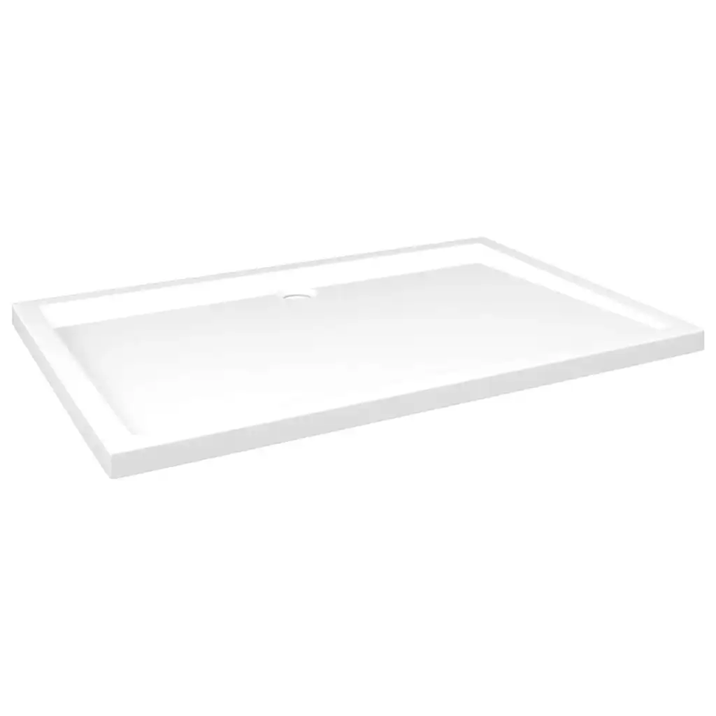 Rectangular ABS Shower Base Tray White 80x120 cm 148910