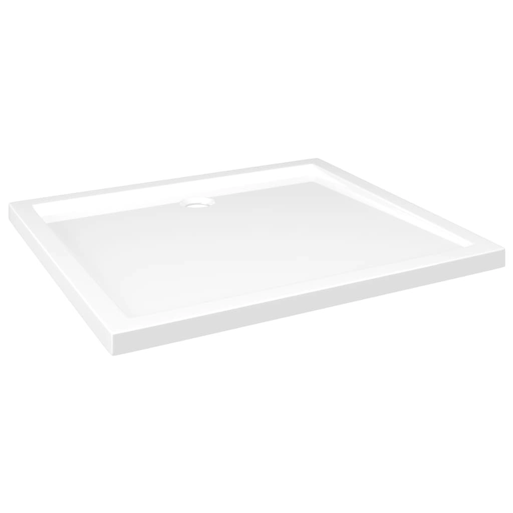 Rectangular ABS Shower Base Tray White 80x90 cm 148908