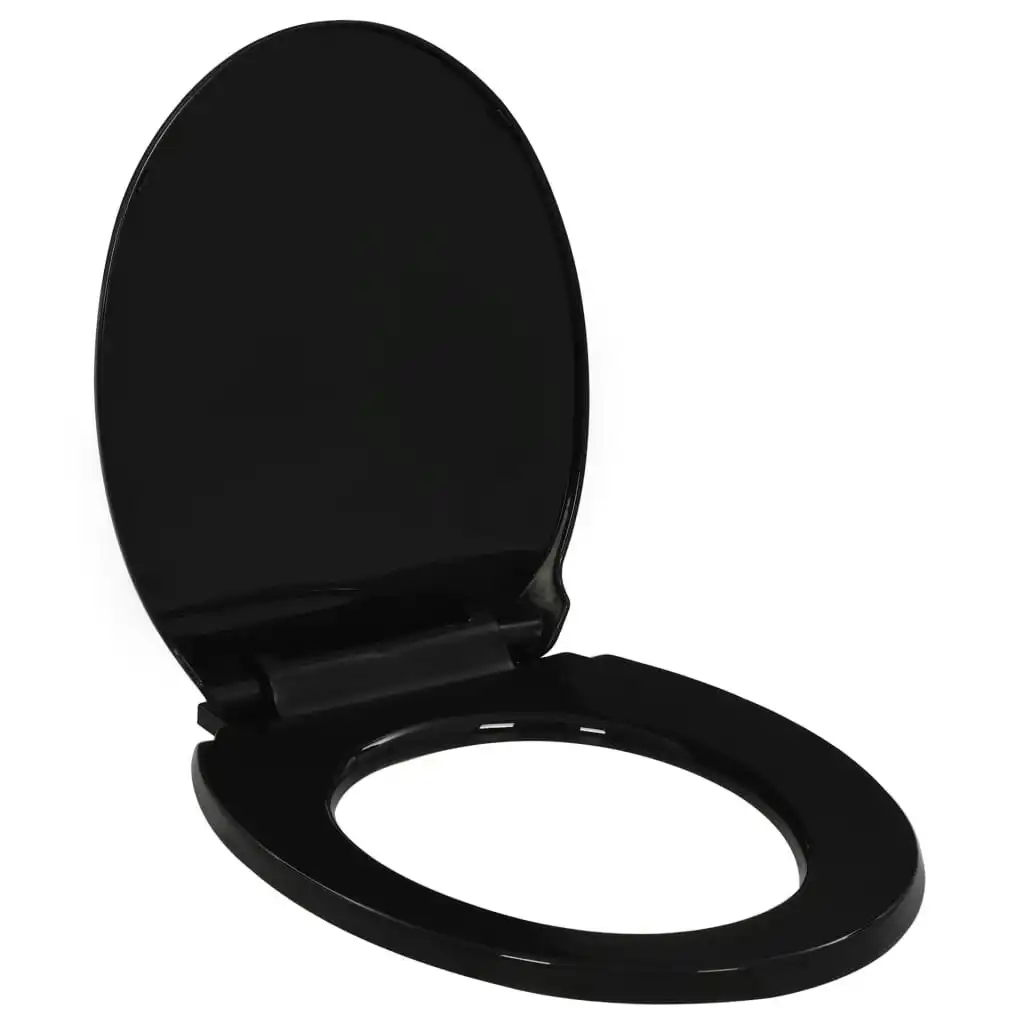 Soft-close Toilet Seat with Quick-release Design Black 145021