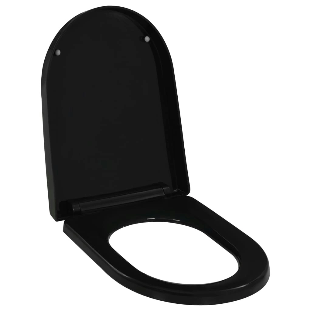 Soft-close Toilet Seat with Quick-release Design Black 145023