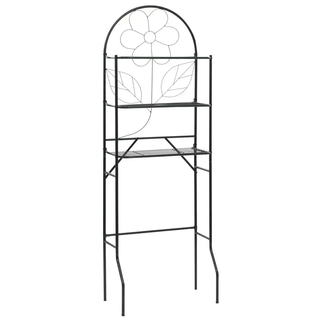 Toilet Rack Black 60x33x174 cm 246722