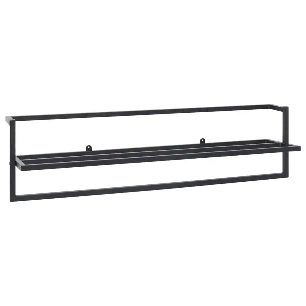 Towel Rack Black 95x25x22 cm Iron 336122