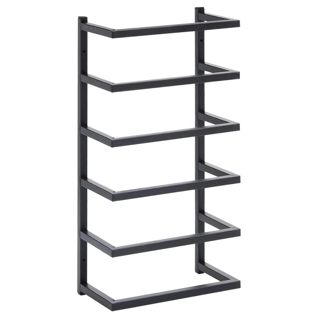 Towel Rack Black 24x12x48 cm Steel 336123