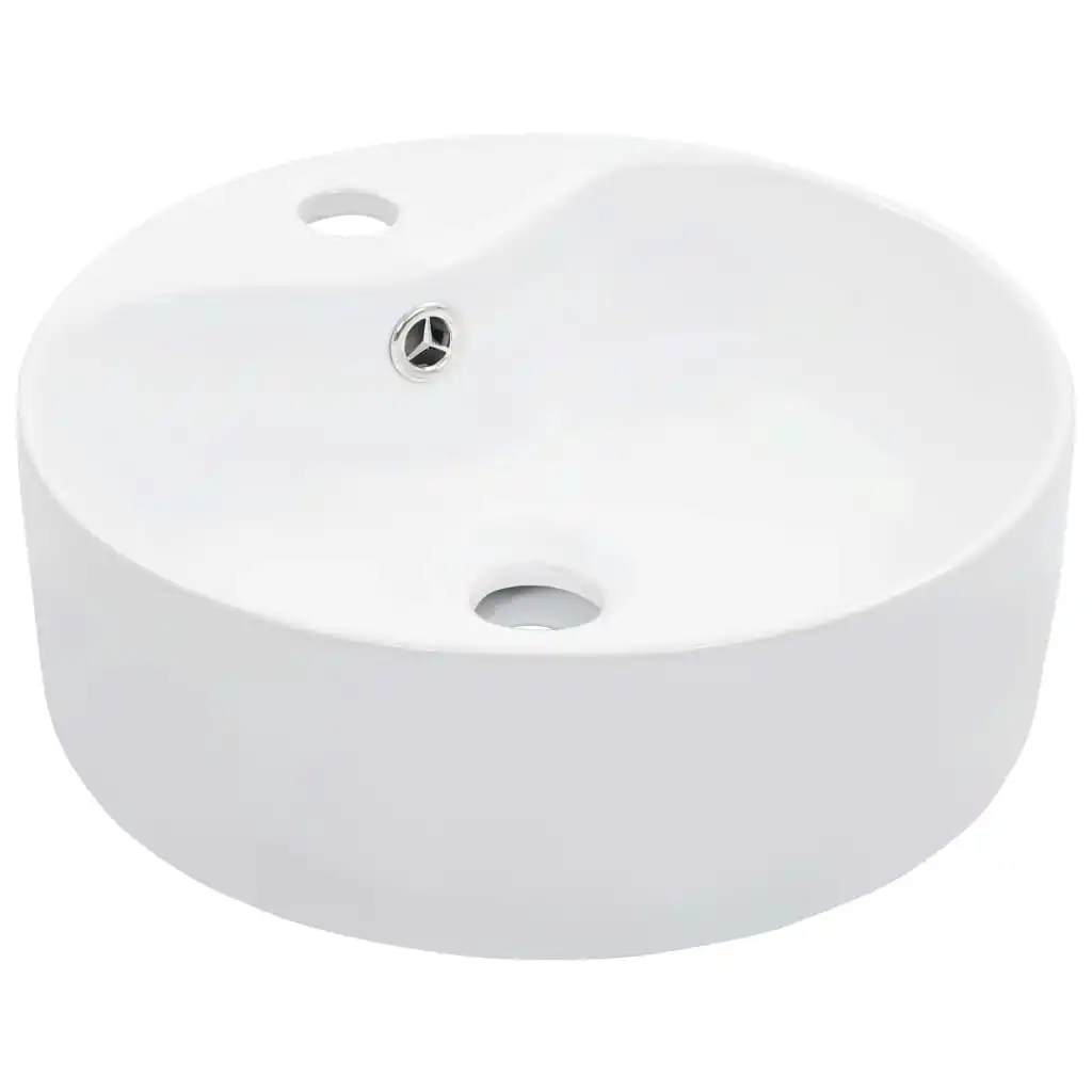 Wash Basin with Overflow 36x13 cm Ceramic White 143911