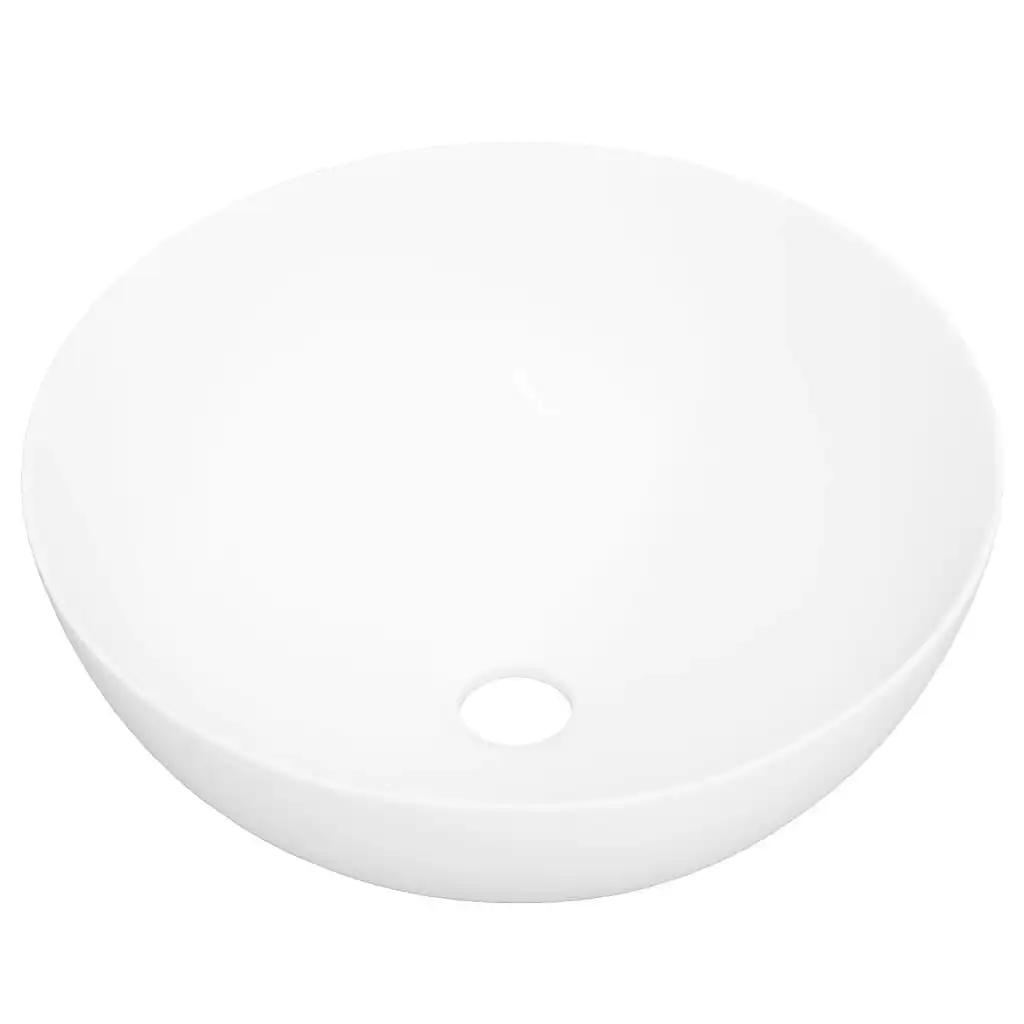 Wash Basin White 36x15 cm Ceramic Round 153343