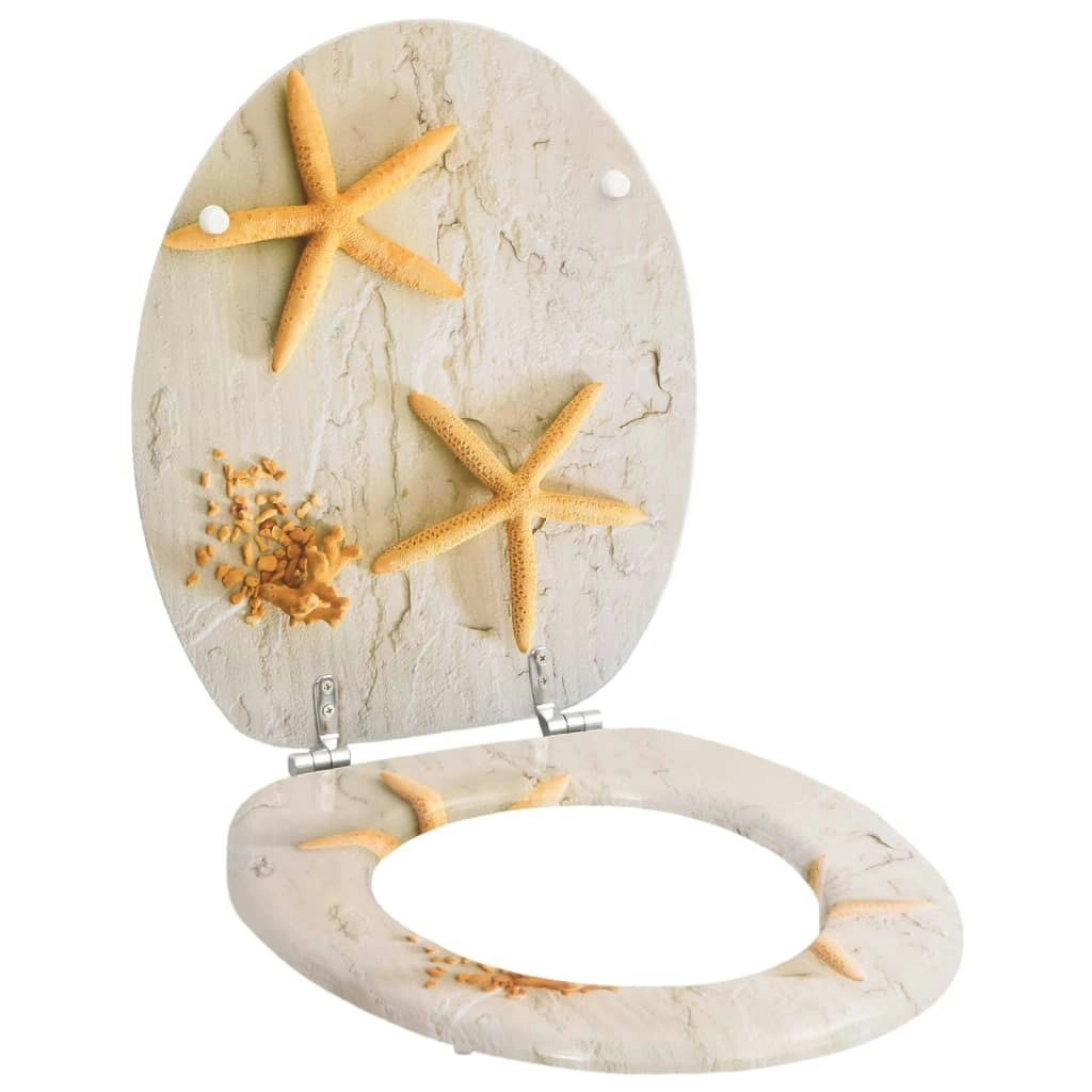 WC Toilet Seat MDF Lid Starfish 140805