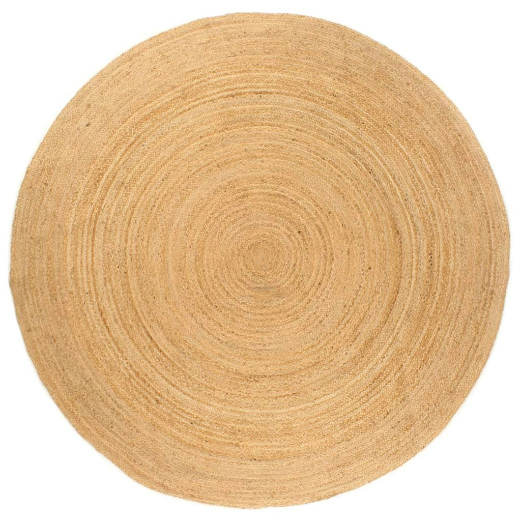 Area Rug Braided Jute 180 cm Round 343584