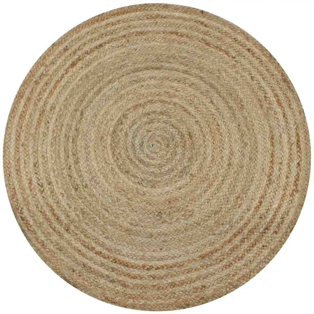 Area Rug Braided Jute 150 cm Round 245338