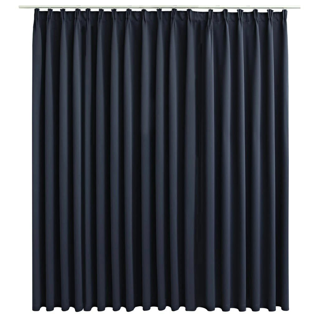 Blackout Curtain with Hooks Anthracite 290x245 cm 134425