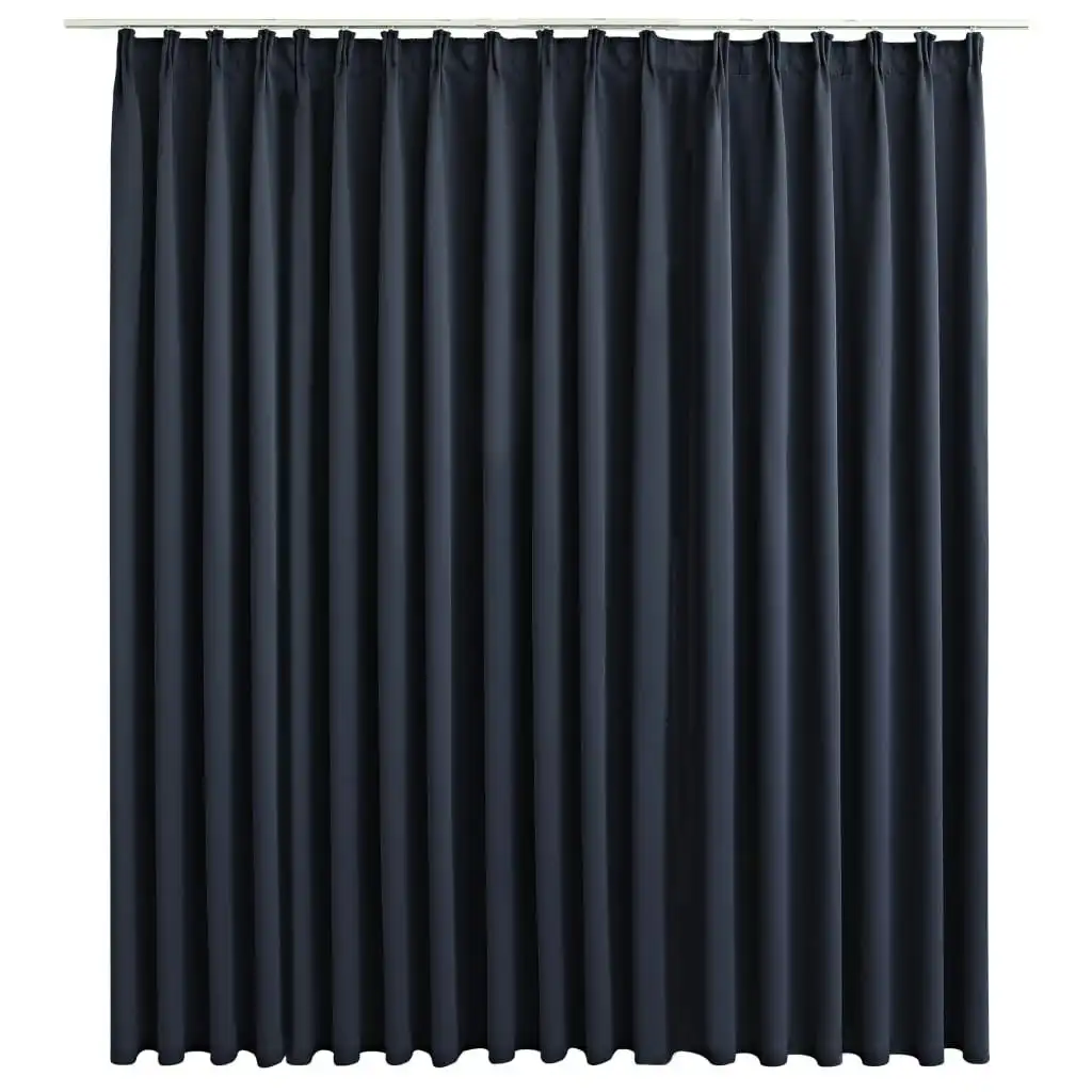 Blackout Curtain with Hooks Anthracite 290x245 cm 134425