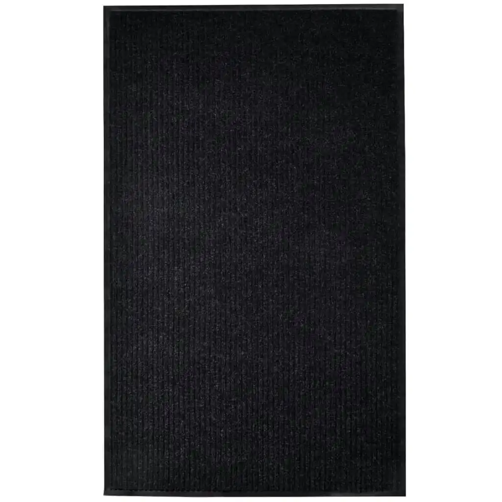 Door Mat Black 117x220 cm PVC 287665