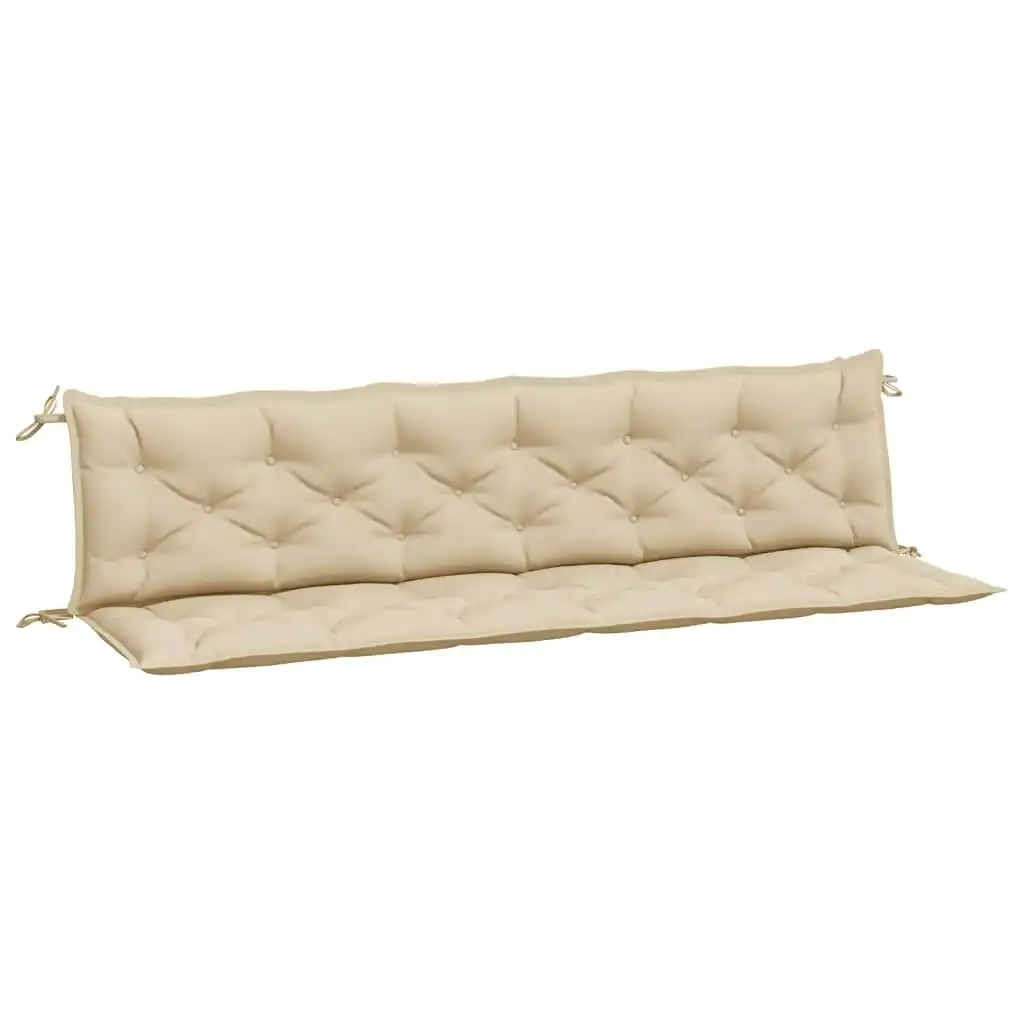 Garden Bench Cushions 2 pcs Beige 200x50x7 cm Oxford Fabric 361738