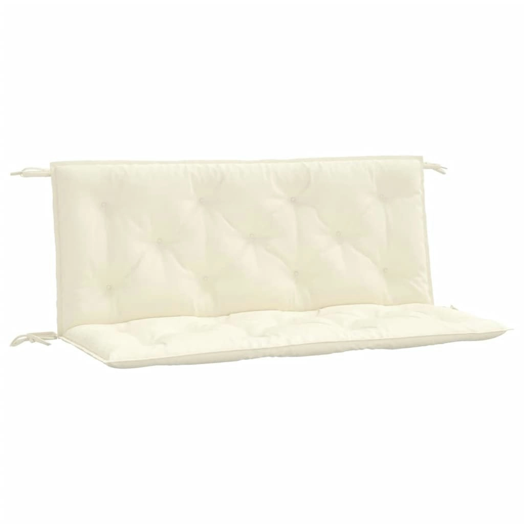 Garden Bench Cushions 2 pcs Cream White 120x50x7 cm Oxford Fabric 361680