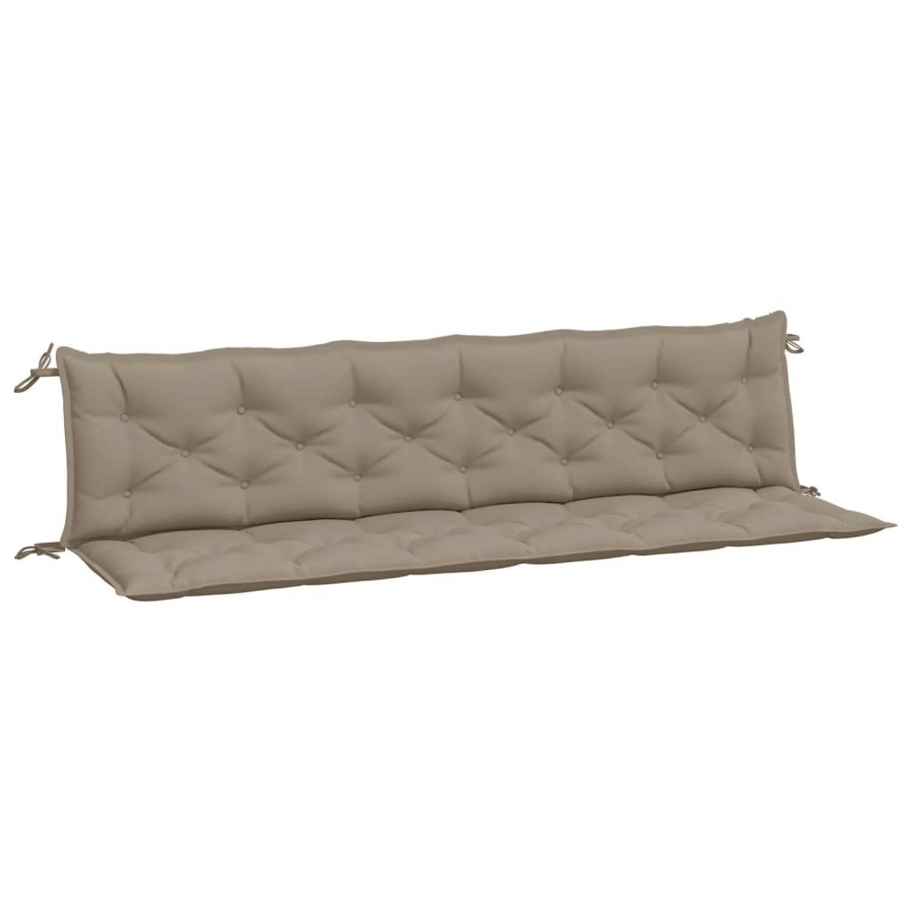 Garden Bench Cushions 2 pcs Taupe 200x50x7 cm Oxford Fabric 361743