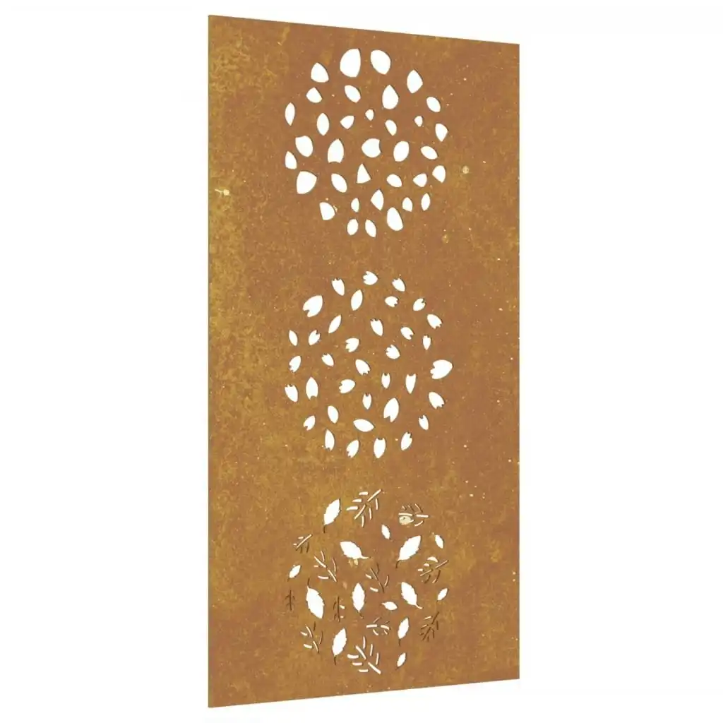 Garden Wall Decoration 105x55 cm Corten Steel Leaf Design 824494