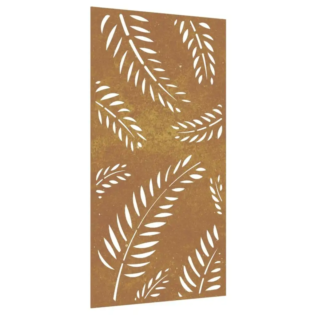 Garden Wall Decoration 105x55 cm Corten Steel Leaf Design 824493