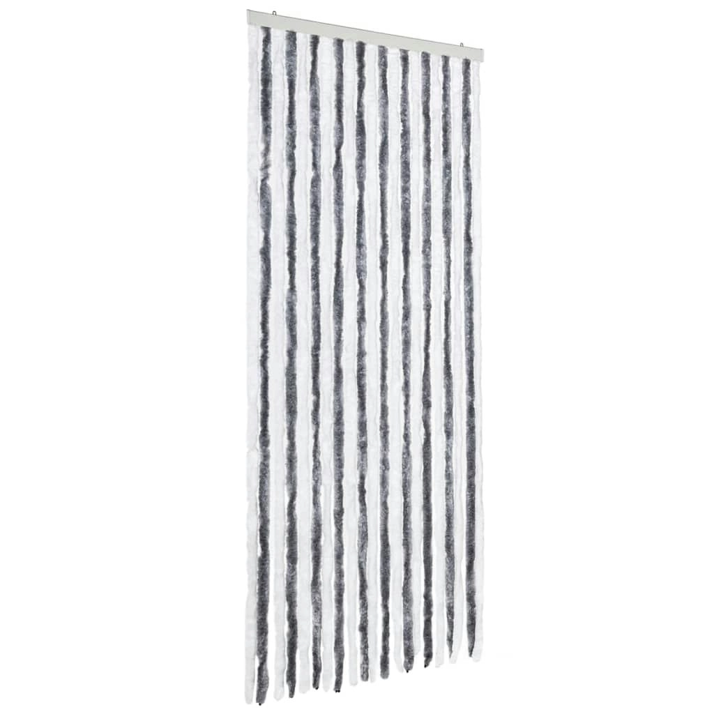 Insect Curtain Grey and White 90x220 cm Chenille 241224