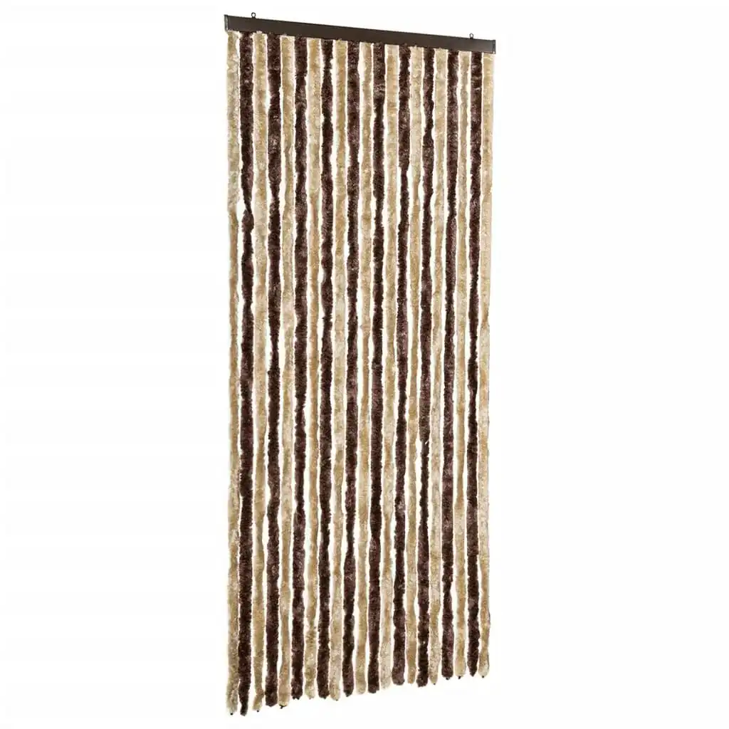 Insect Curtain Beige and Light Brown 90x220 cm Chenille 240571