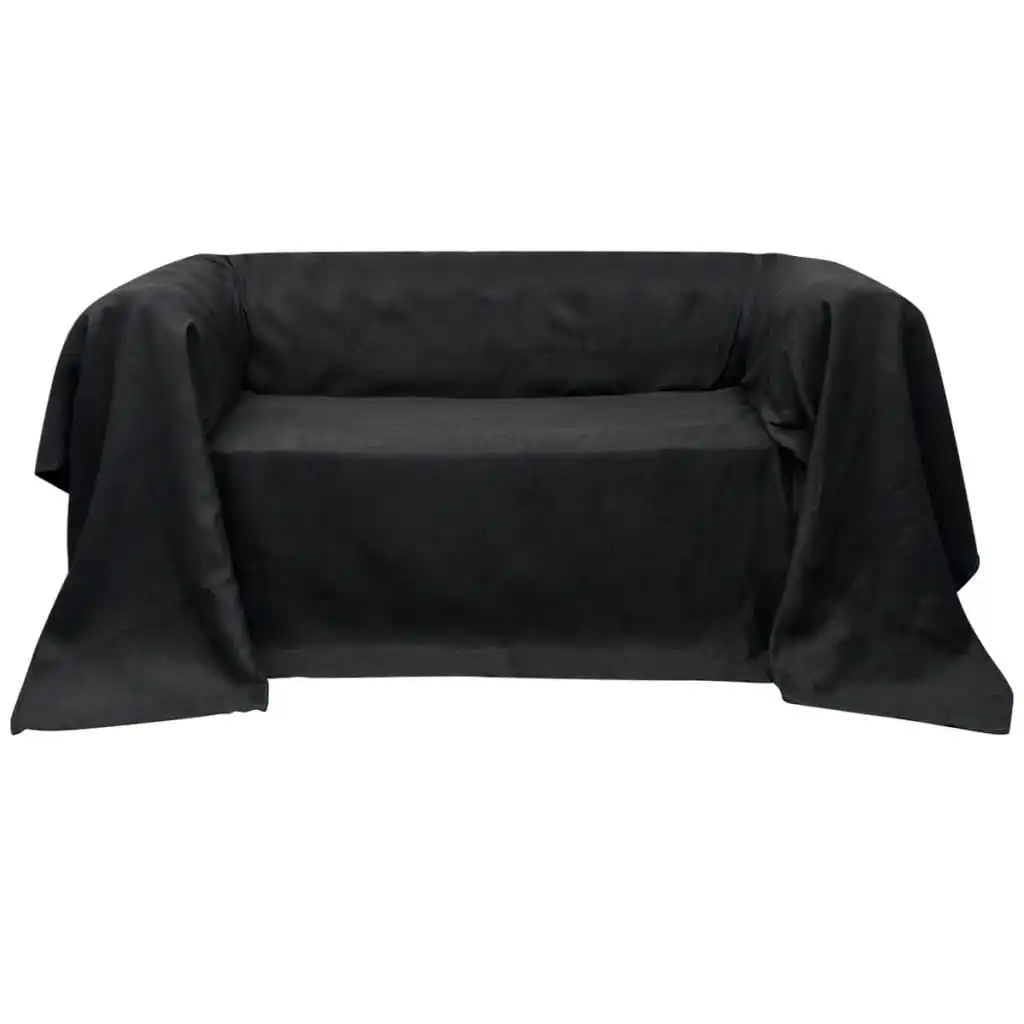 Micro-suede Couch Slipcover Anthracite 210 x 280 cm 130896