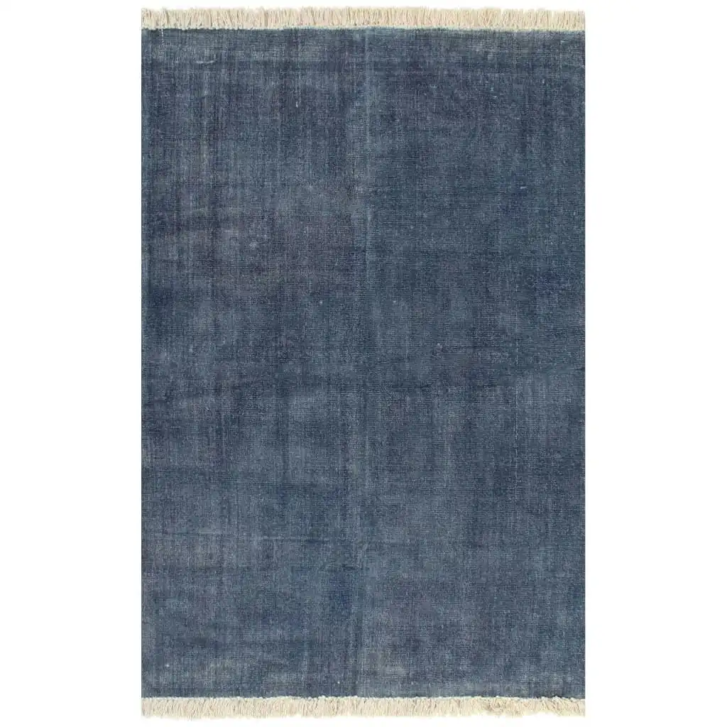 Kilim Rug Cotton 160x230 cm Blue 246538