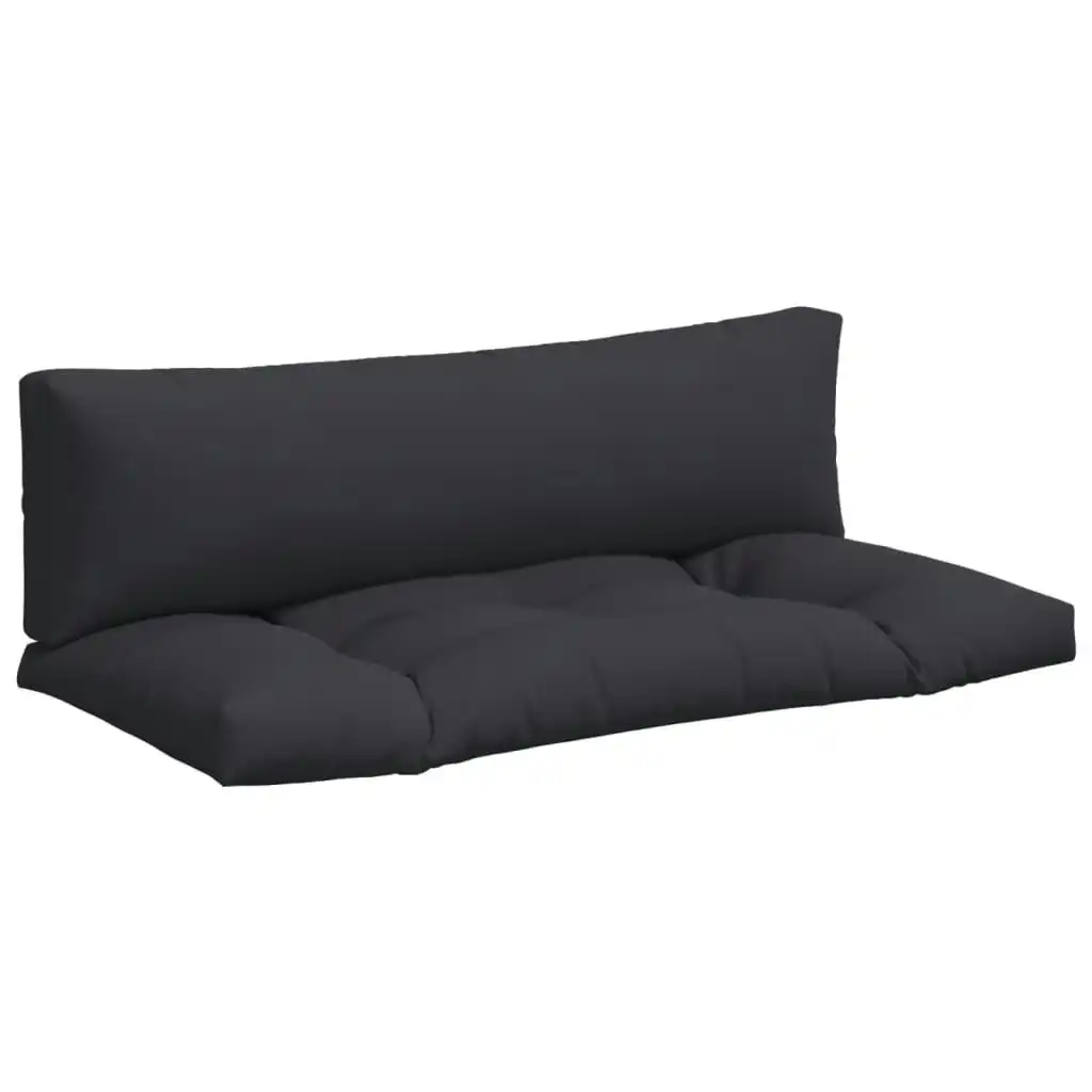 Pallet Cushions 2 pcs Black Fabric 314653