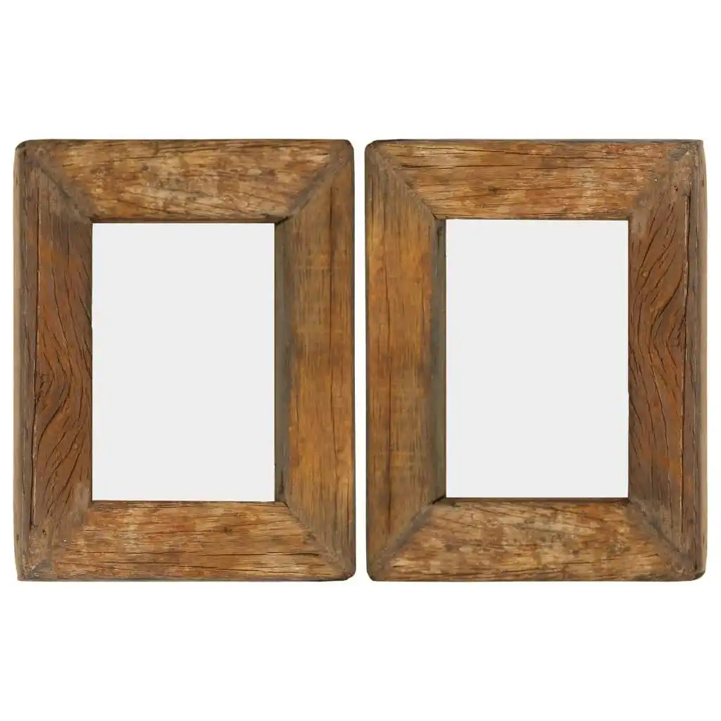 Photo Frames 2 pcs 23x28 cm Solid Reclaimed Wood and Glass 282892