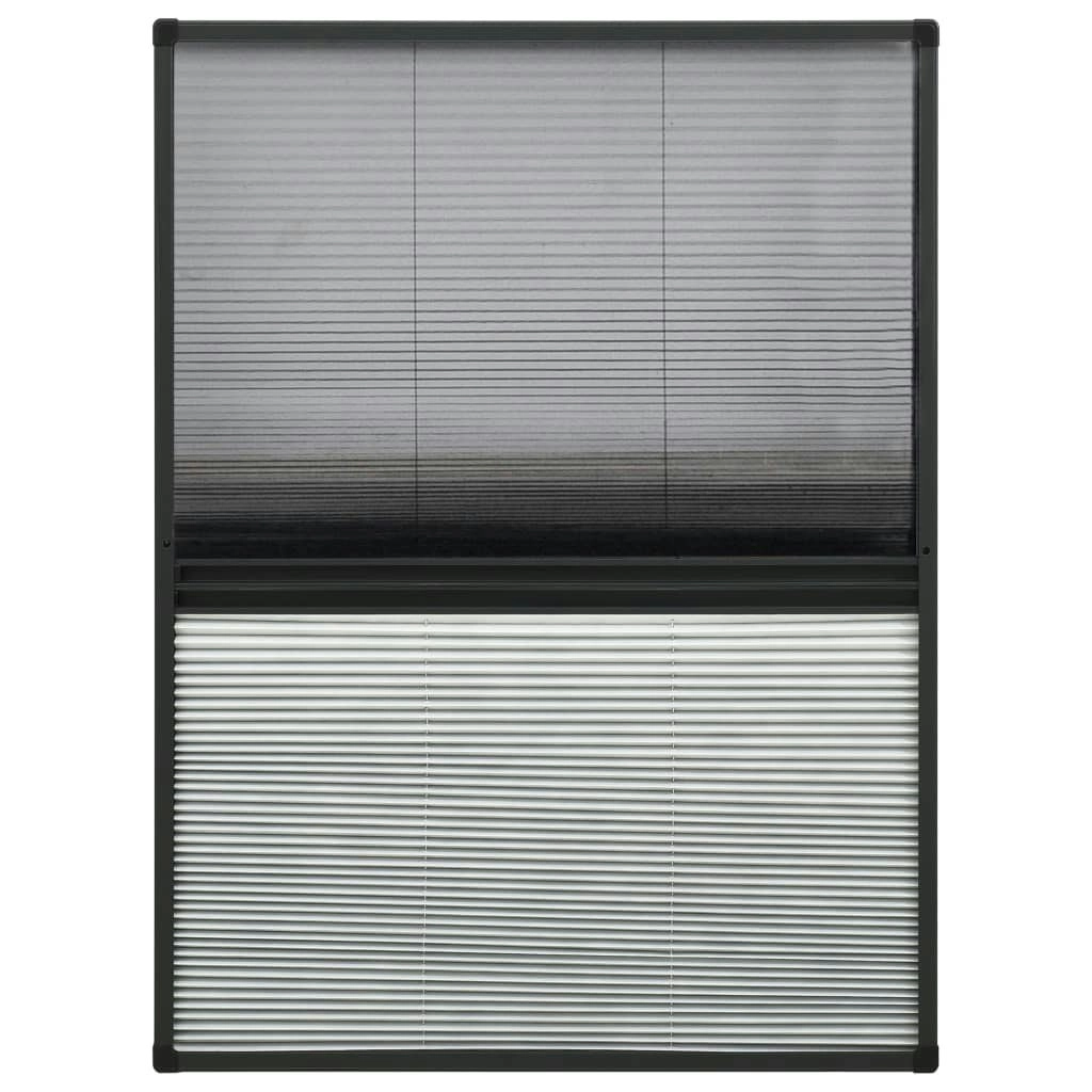 Plisse Insect Screen for Windows Aluminium 80x120 cm with Shade 148684