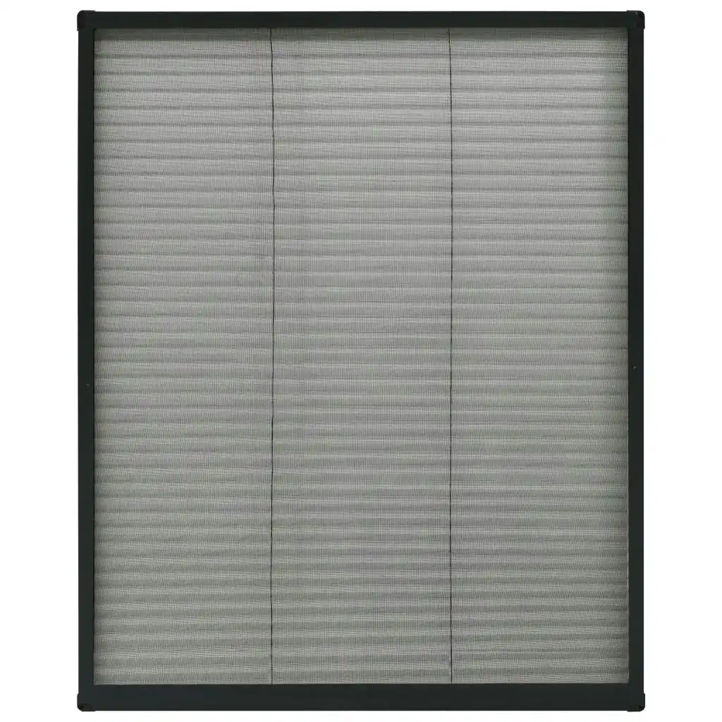 Plisse Insect Screen for Windows Aluminium Anthracite 80x100 cm 148664