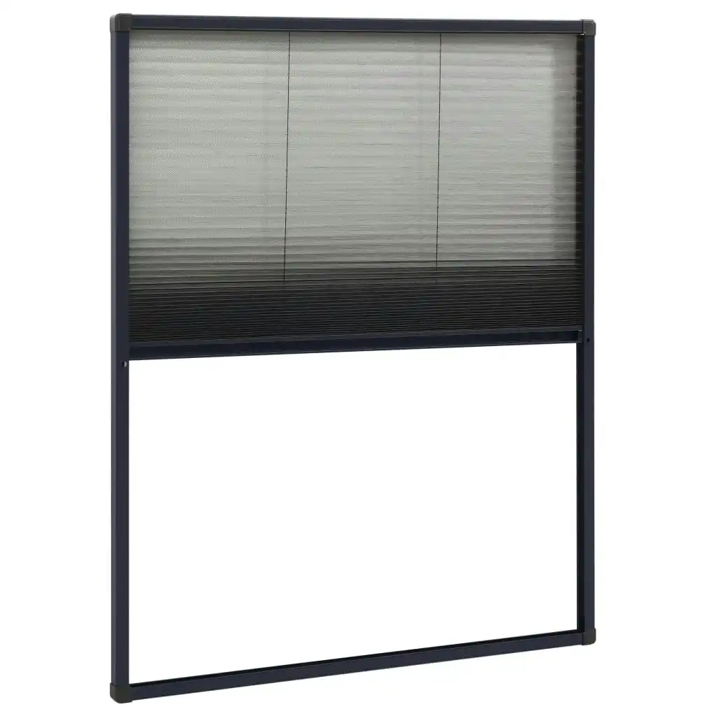 Plisse Insect Screen for Windows Aluminium Anthracite 60x80 cm 148663