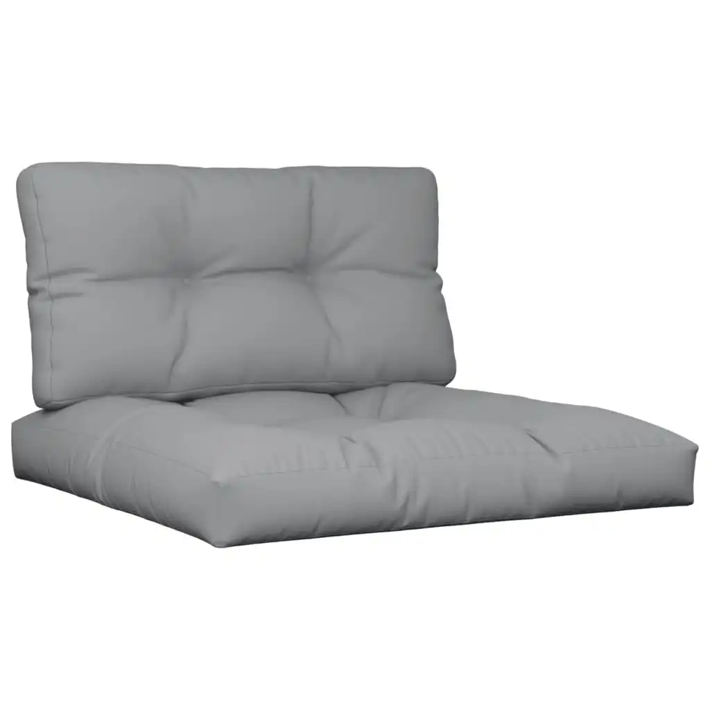 Pallet Cushions 2 pcs Grey Fabric 314529