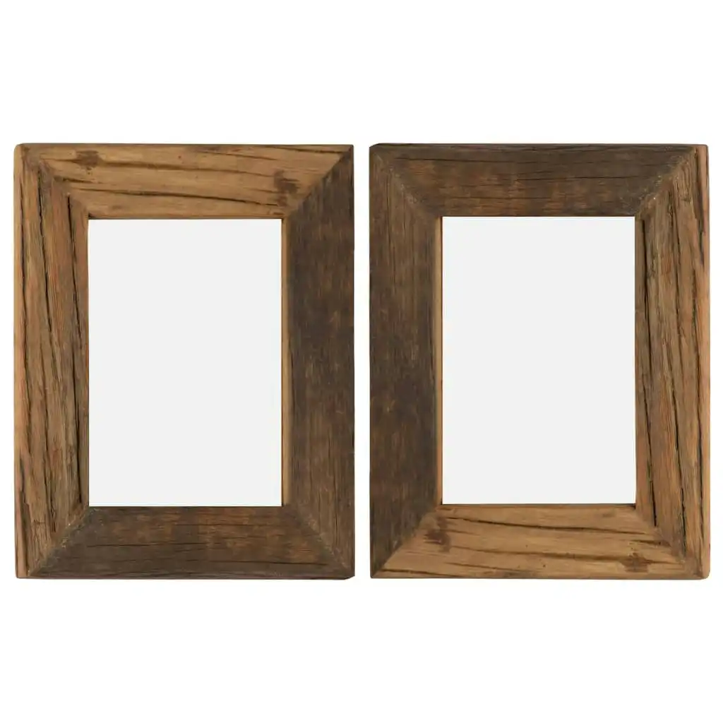 Photo Frames 2 pcs 25x30 cm Solid Reclaimed Wood and Glass 282893