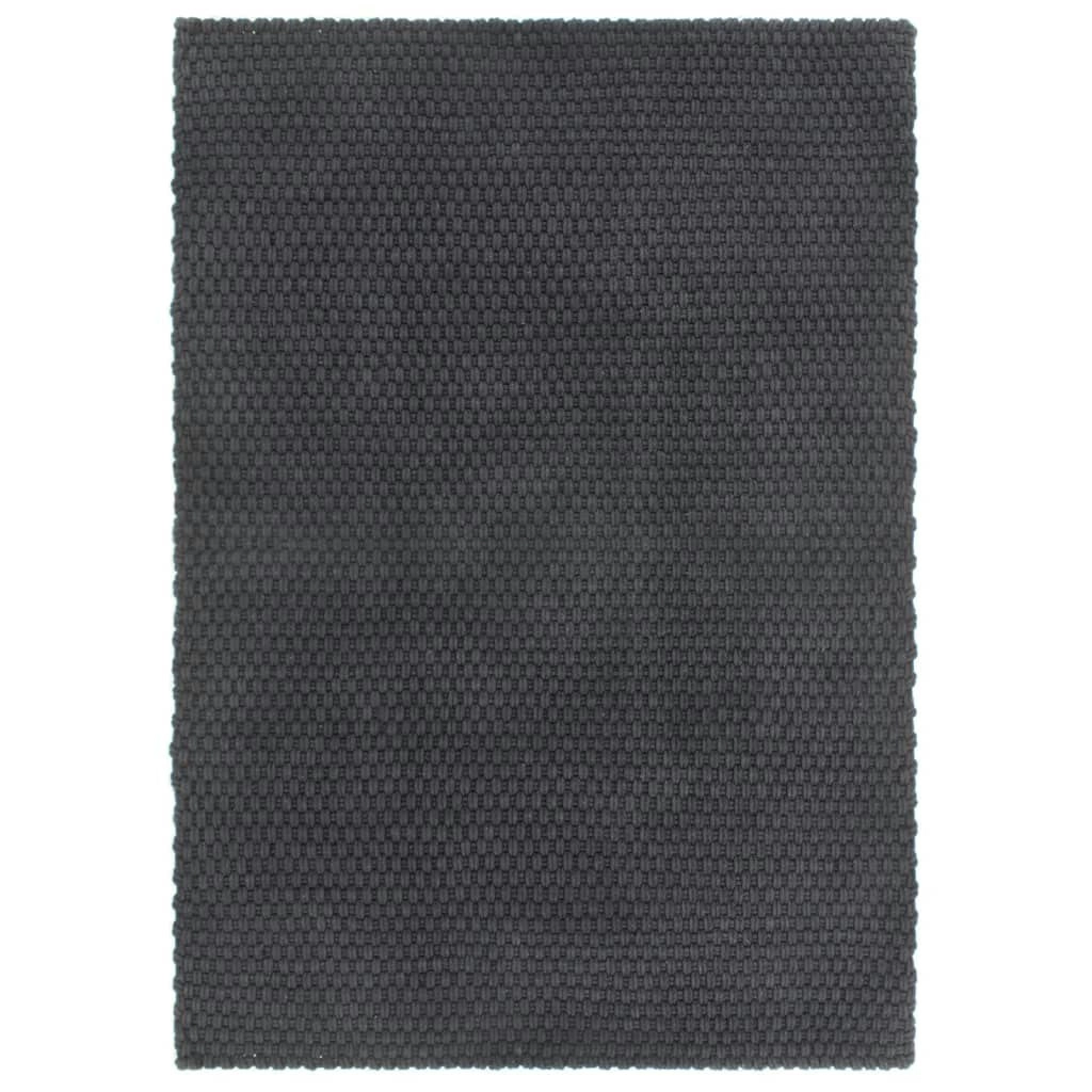 Rug Rectangular Anthracite 120x180 cm Cotton 345116