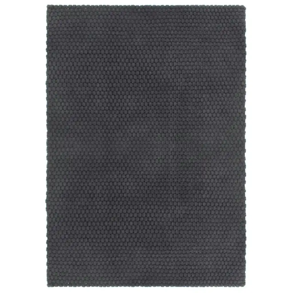 Rug Rectangular Anthracite 80x160 cm Cotton 345115