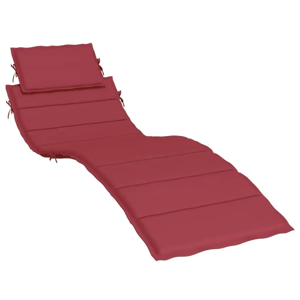 Sun Lounger Cushion Wine Red 186x58x3cm Oxford Fabric 314167