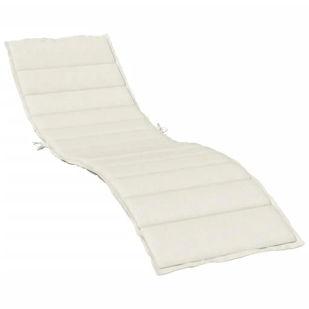 Sun Lounger Cushion Melange Cream 200x70x4 cm Fabric 4002522