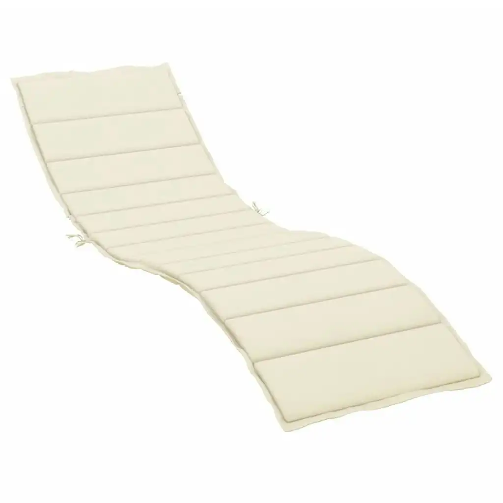 Sun Lounger Cushion Cream 200x50x3cm Oxford Fabric 314190