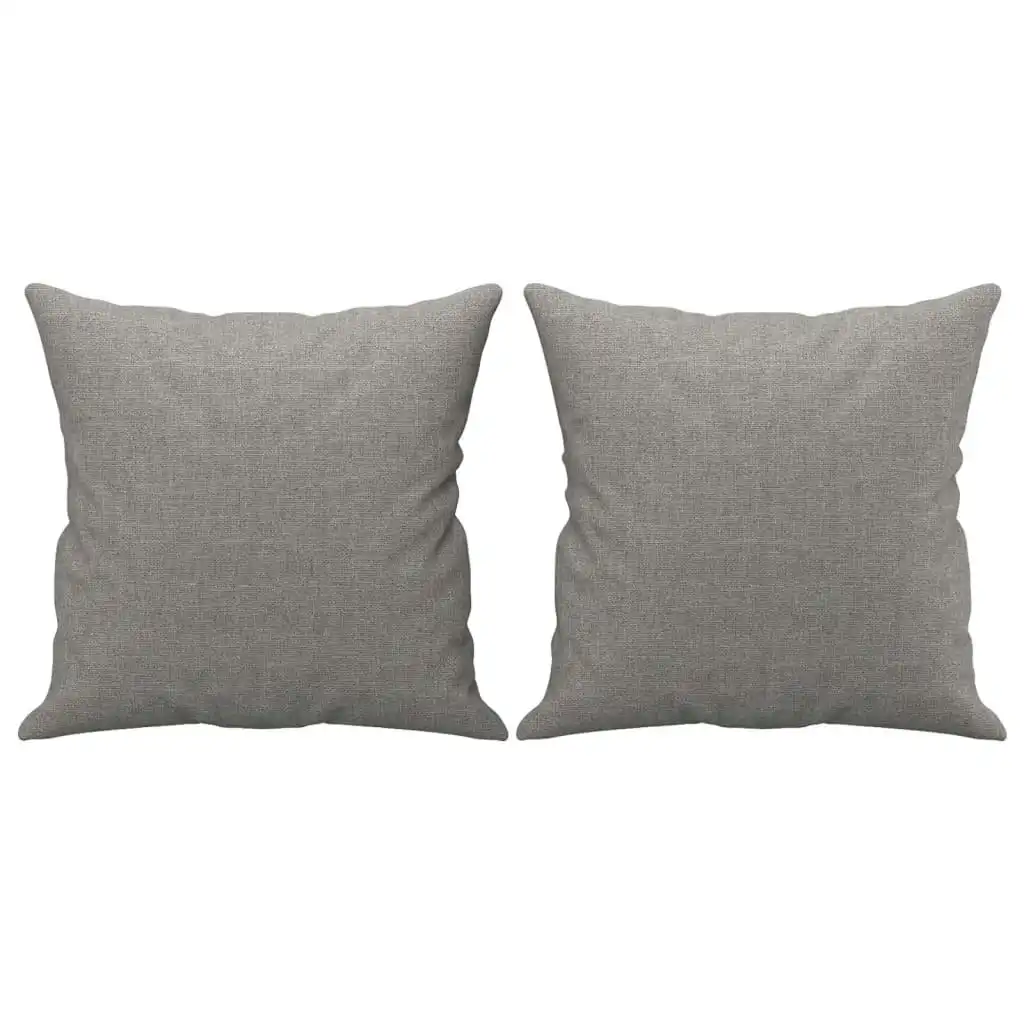 Throw Pillows 2 pcs Light Grey 40x40 cm Fabric 349471