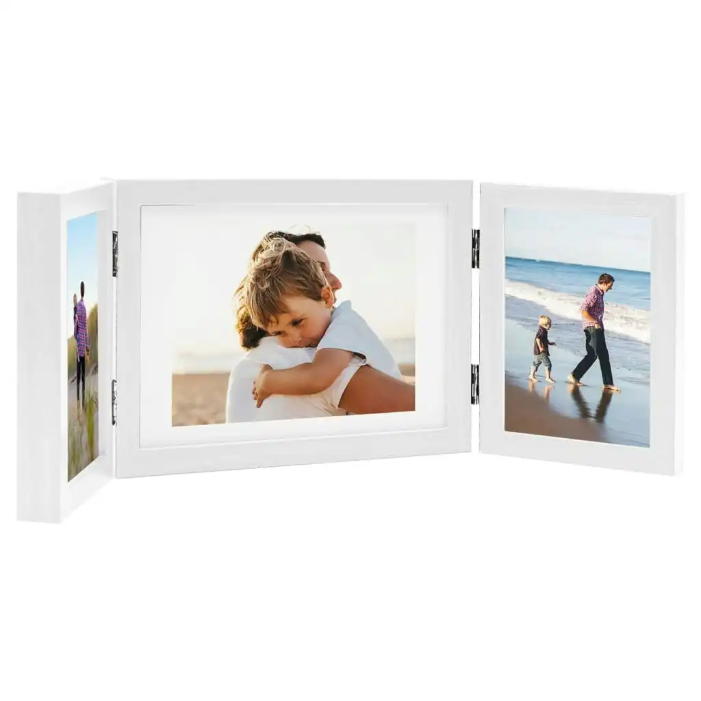 Trifold Photo Frame Collage White 22x15 cm+2x(10x15 cm) 332752