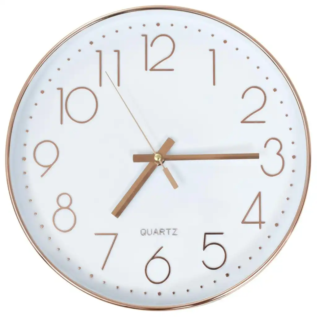 Wall Clock 30 cm Rose Gold 50633