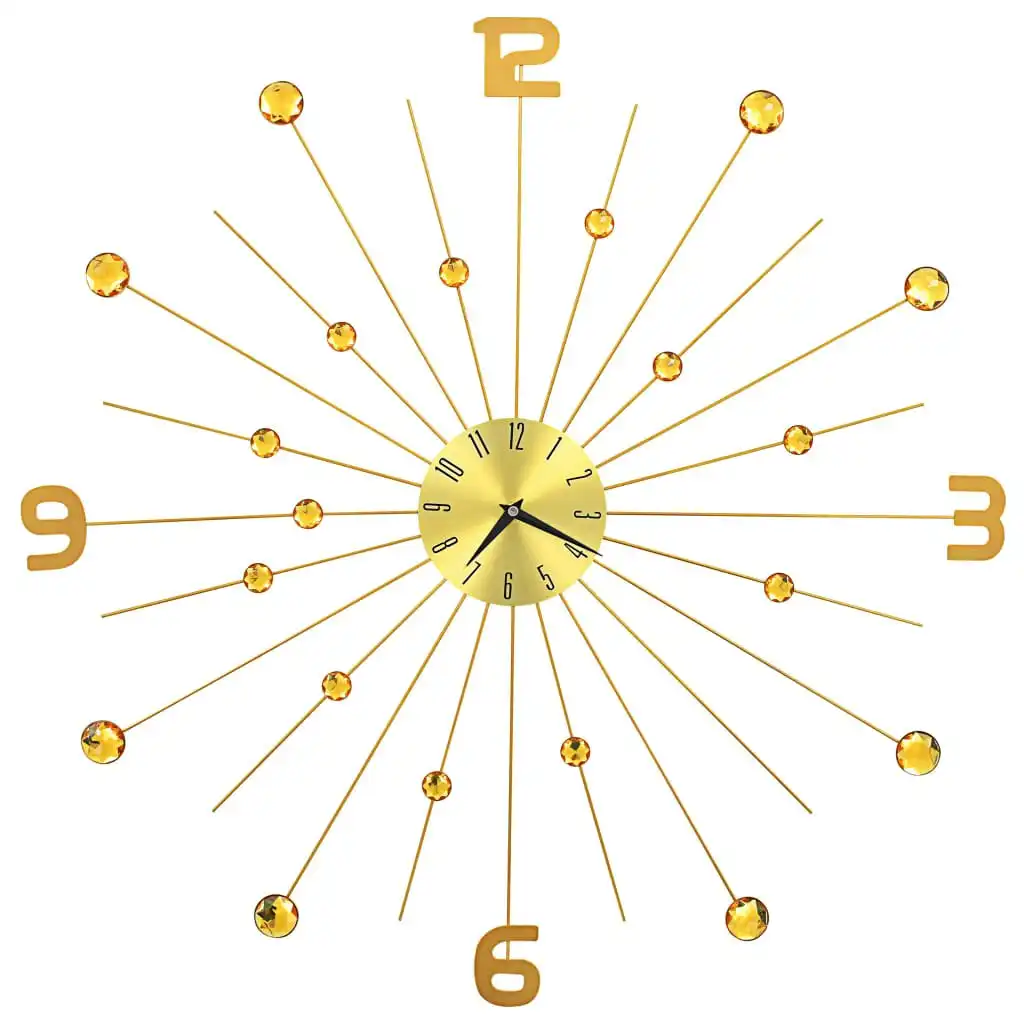 Wall Clock Metal 70 cm Golden 283857